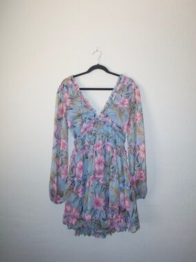 Floral Blue Dress